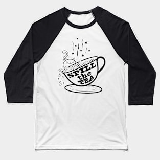 Kitty Spill the Tea Baseball T-Shirt